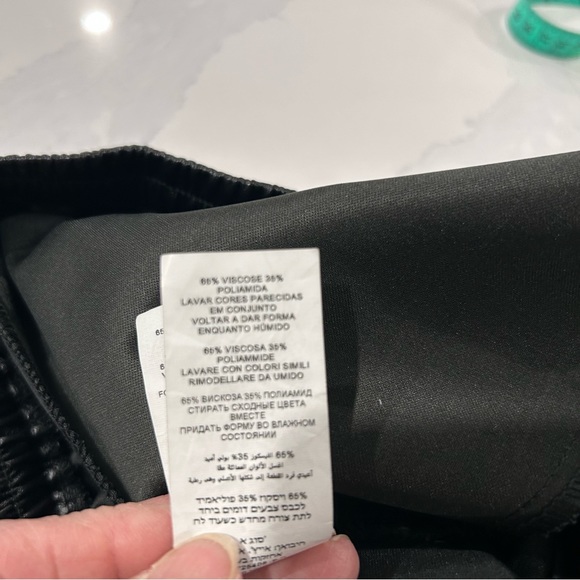 NWOT Vegan Leather Cargo Joggers - Picture 10 of 12